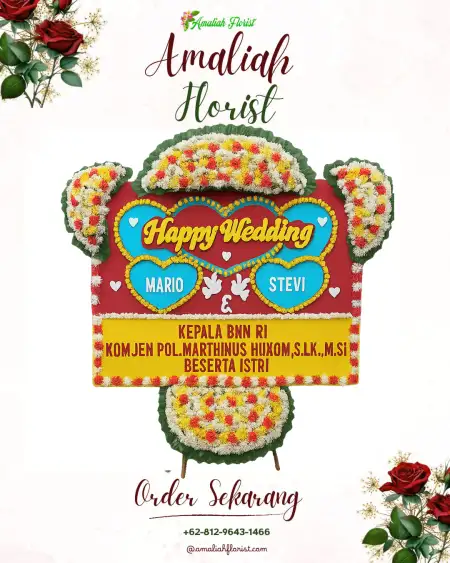 Papan Bunga Pernikahan Sidokepung
